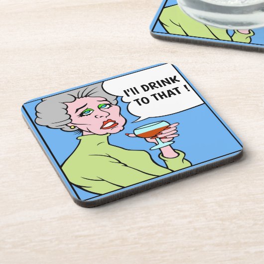 Dessous-de-verre Boisson comique, modifier le texte, Dessous de ver (Côté gauche)