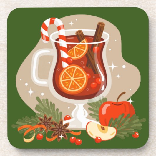 Dessous-de-verre boisson de Noël (Devant)