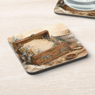 Dessous-de-verre Boîte de recettes anciennes Cuisine de cottage