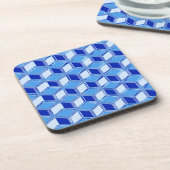 Dessous-de-verre Boîtes Chrome 3-d - bleu cobalt (Côté gauche)
