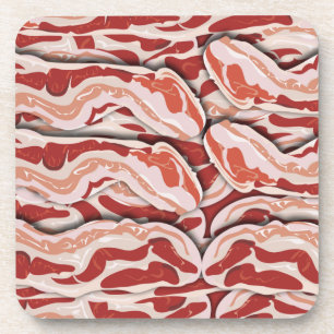 Dessous-de-verre Bon Bacon Viande amusante Motif illustré