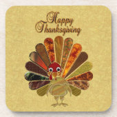 Dessous-de-verre Bon thanksgiving coloré Turquie (Devant)