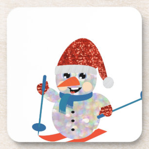 Dessous-de-verre bonhomme de neige de noël