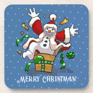 Dessous-de-verre Bonhomme de neige drôle Joyeux Noël Surprise Dessi