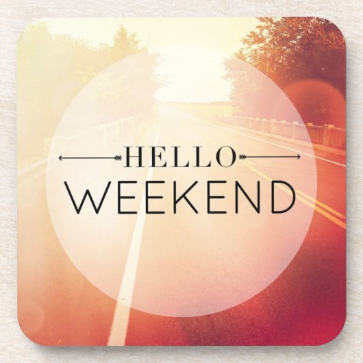 Dessous-de-verre Bonjour week-end 3 (Devant)