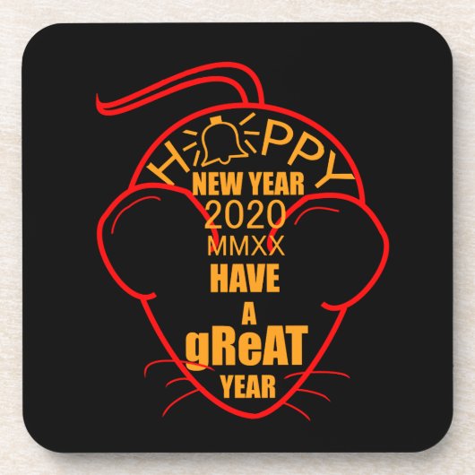 Dessous-de-verre Bonne année 2020 (Devant)