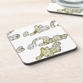 Dessous-de-verre Bonne journée et une meilleure soirée Citation d'a (Côté gauche)