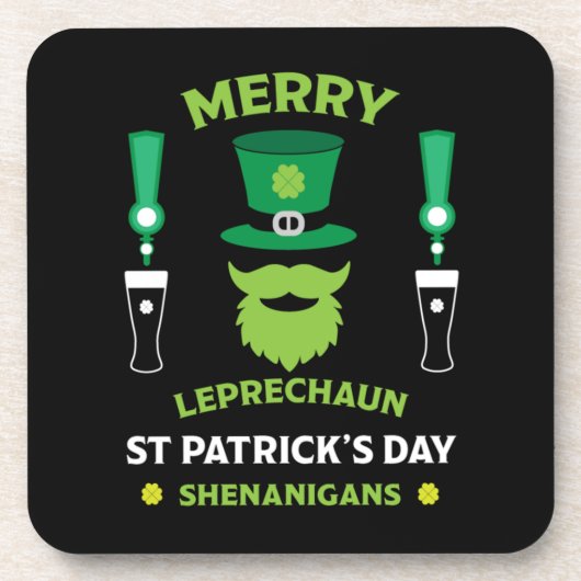 Dessous-de-verre Bonne Saint Patrick d'Irlande Australie 17 mars (Devant)