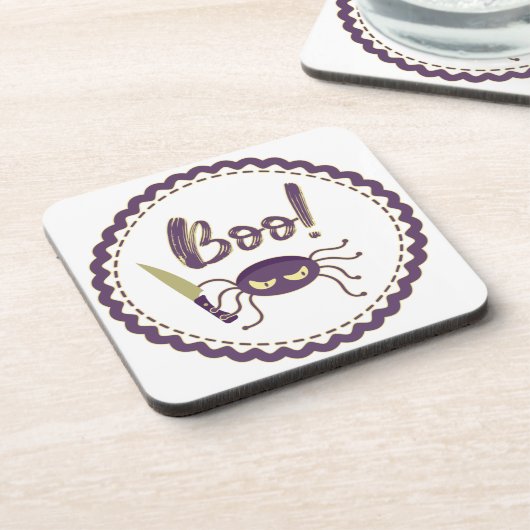 Dessous-de-verre Boo drôle Halloween personnage d'araignée main (Côté gauche)