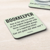 Dessous-de-verre "Bookkeeper Est Un Mot Unique" (Côté gauche)