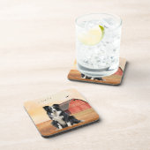 Dessous-de-verre Border Collie Dog and Red Barn Ranch (Côté Droit)