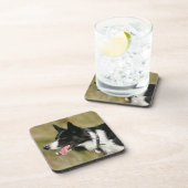 Dessous-de-verre Border collie haletant le Headshot 2 (Côté Droit)