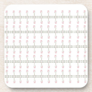 Dessous-de-verre Bordure florale de vigne de lotus rose vintage san