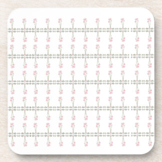 Dessous-de-verre Bordure florale de vigne de lotus rose vintage san