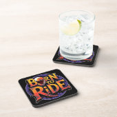 Dessous-de-verre Born to Ride hard plastic coaster (Côté Droit)