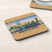 Dessous-de-verre Boston, Massachusetts (Côté gauche)