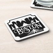 Dessous-de-verre Boston Skyline (Côté gauche)