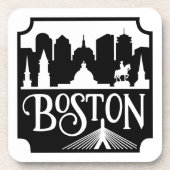 Dessous-de-verre Boston Skyline (Devant)