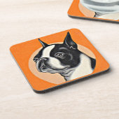 Dessous-de-verre Boston terrier (Côté gauche)