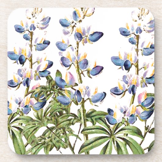 Dessous de verre botaniques de liège de fleurs (Devant)