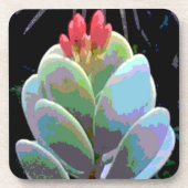 Dessous-de-verre Boucles de fleurs de cactus (Devant)