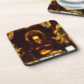 Dessous-de-verre Bouddha d'or Kyoto Japon Impressionnisme Abstrait (Côté gauche)