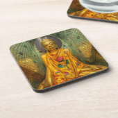 Dessous-de-verre Bouddha doré dans un temple (Côté gauche)