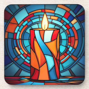 Dessous-de-verre Bougie de Noël rétro des années 60