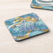 Dessous-de-verre Boules de Noël Aqua (Côté gauche)