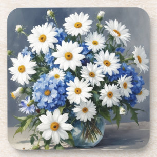 Dessous-de-verre Bouquet de fleurs Élégantes marguerites Aquarelle