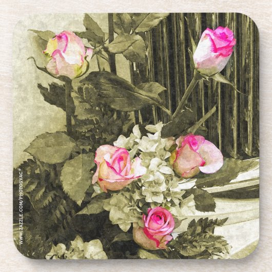 Dessous-de-verre Bouquet de mariage vintage (Devant)