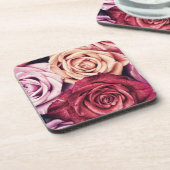 Dessous-de-verre Bouquet de roses roses (Côté gauche)