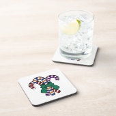 Dessous-de-verre Bouquet de sucres de canne - ruban vert (Côté Droit)