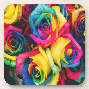 Dessous-de-verre Bouquet des Roses arc-en-ciel