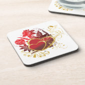 Dessous-de-verre Bouquet Deux Coeurs (Côté gauche)