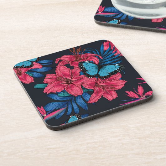 Dessous-de-verre Bouquet tropical (Côté gauche)