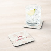 Dessous-de-verre Bourgogne et fleurs blanches (Côté Droit)