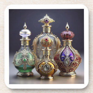 Dessous-de-verre Bouteilles De Parfum De Style Baroque Très Ornat
