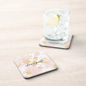 Dessous-de-verre Bouteilles en or rose pâle Abstraites (Côté Droit)