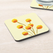 Dessous-de-verre Bouton Billy jaune fleur australienne originaire (Côté gauche)