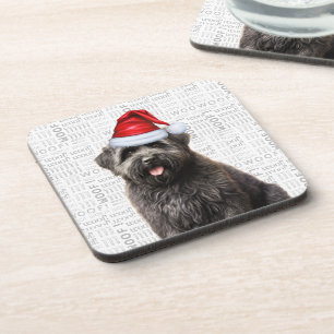 Dessous-de-verre Bouvier des Flandres Chien Woof Word Art Holiday