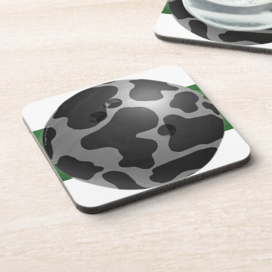 Dessous-de-verre Bowling Ball Cow Grey (Côté gauche)