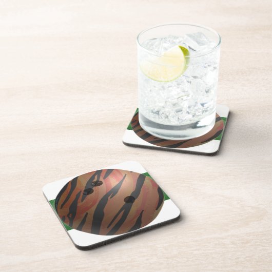 Dessous-de-verre Bowling Ball Tiger Orange (Côté Droit)
