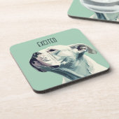 Dessous-de-verre Boxe blanche (Côté gauche)