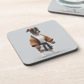 Dessous-de-verre Boxer Dog Jouer Karate, Karate Champion Boxer Dog (Côté gauche)