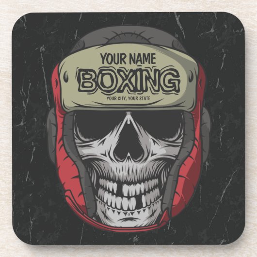 Dessous-de-verre Boxer Fight Club Skeleton Boxer Gym (Devant)