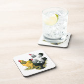 Dessous-de-verre Brahmas trois coqs (Côté Droit)