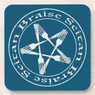 Dessous-de-verre Braise Seitan Vegan Pentagram (light version)
