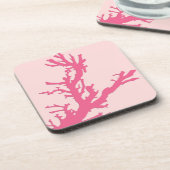 Dessous-de-verre Branche de corail - nuances de corail rose (Côté gauche)