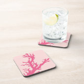 Dessous-de-verre Branche de corail - nuances de corail rose (Côté Droit)